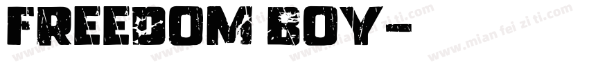 Freedom boy字体转换